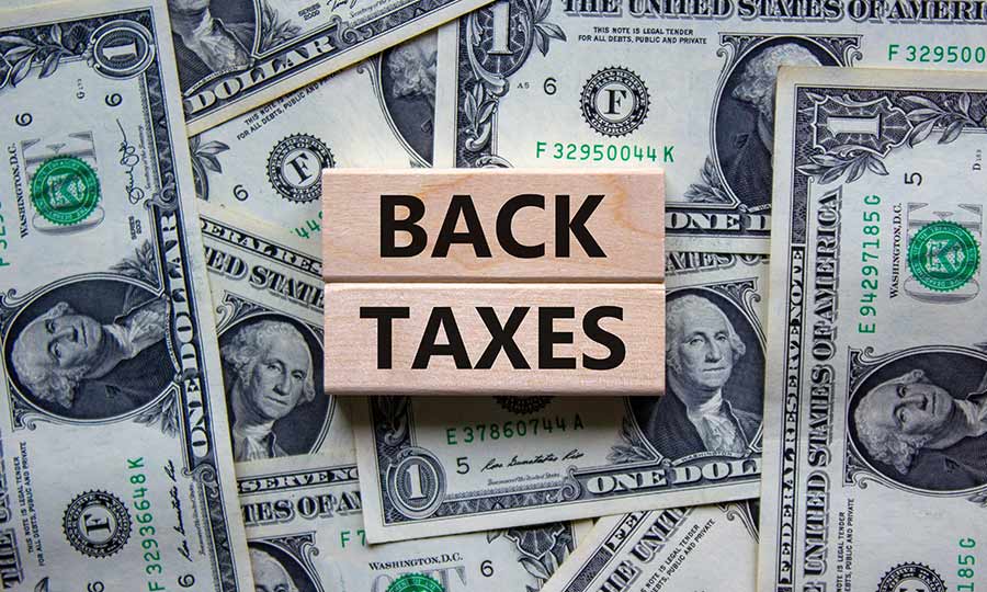 Back Taxes concept